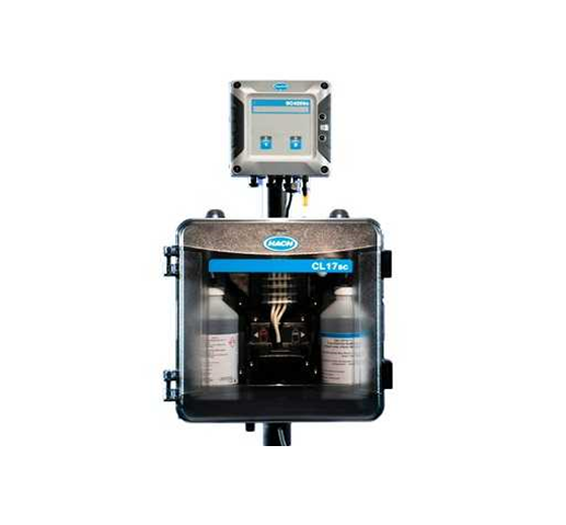 Analizador colorimétrico de cloro CL17SC con kit de instalación de regulador de presión y reactivos para cloro libre