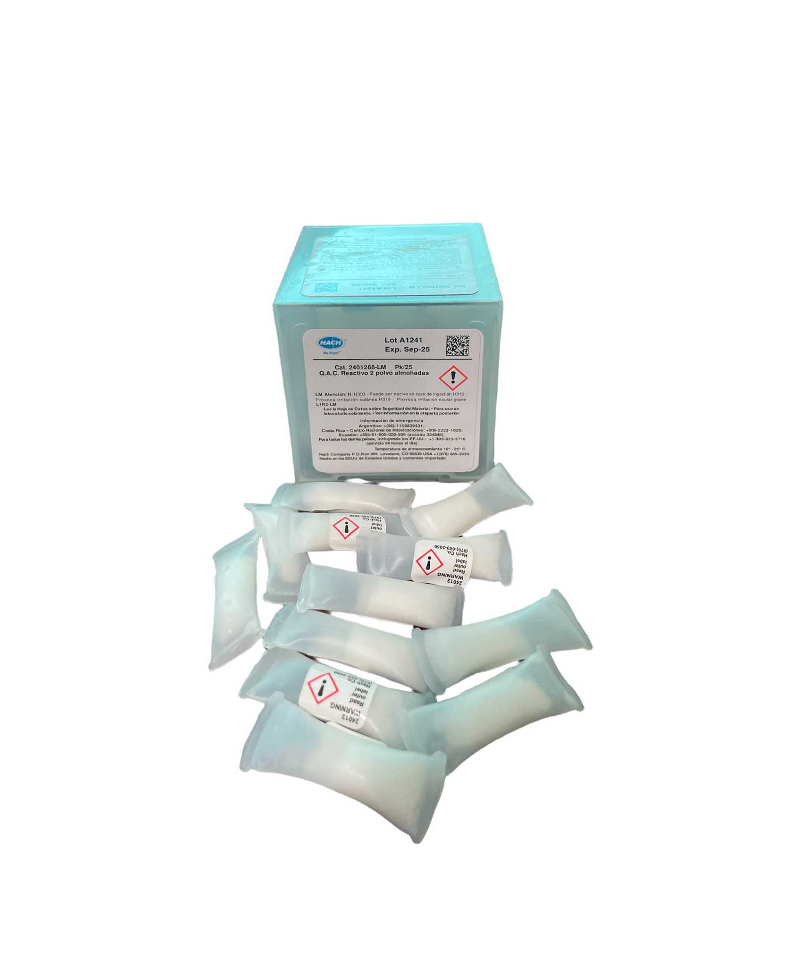 Sobres de reactivo en polvo QAC 2, pk/25