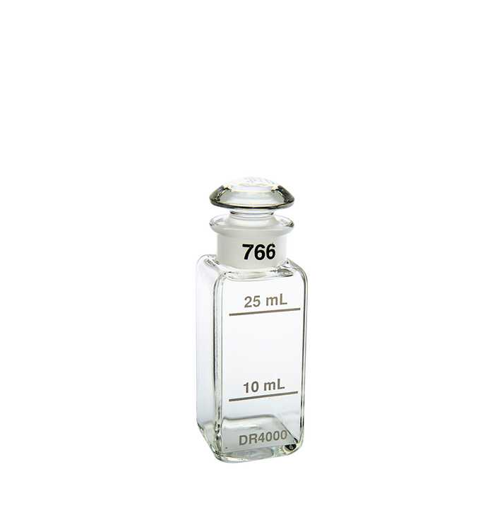 Celdas de muestra Vidrio cuadrado de 1" 10 m, 25 ml con tapas