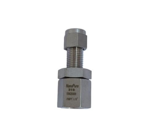 Adaptador pasamuros de rosca 1/4 NPT hembra a Tubing 1/4 O.D