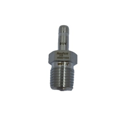 Adaptador SST 316L de roscado 1/4 NPT macho a tubo 6 mm