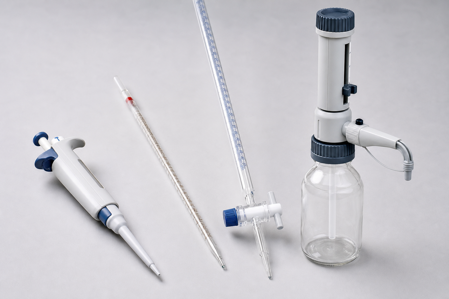 Pipetas micropipetas buretas e dispensadores calibrados em São Paulo Brasil